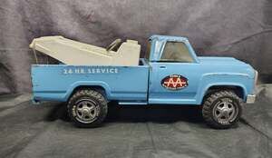 1970s TONKA AA WRECKER 24 HR TOWING SERVICE BLUE DODGE PICKUP